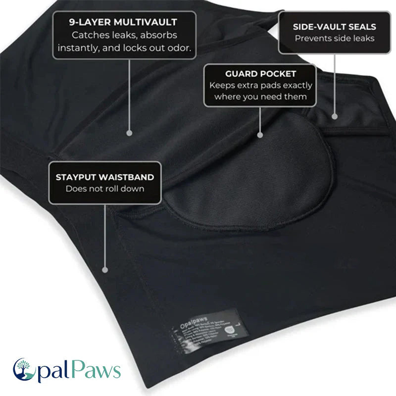Opalpaws Men’s Washable Incontinence Boxer Briefs