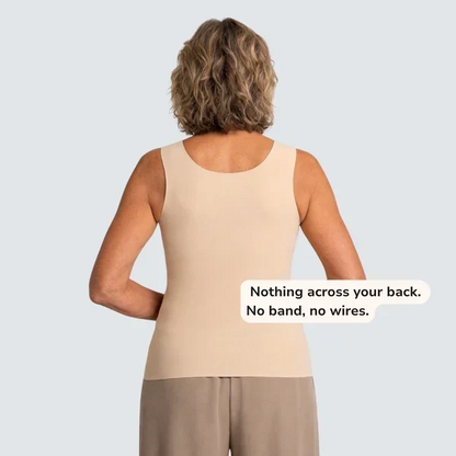 Built-In Bra Tank | Support in the front. Nothing wraps around your back