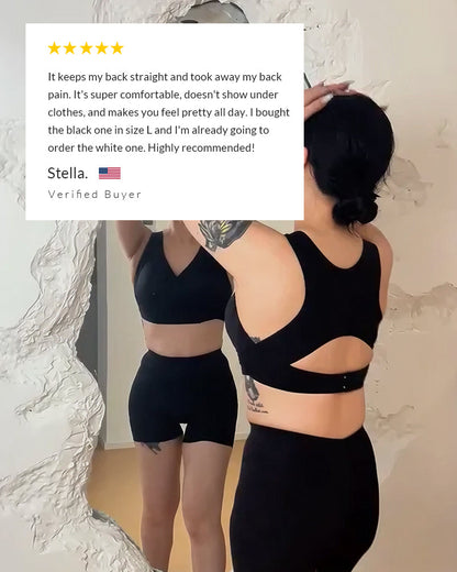 Front-Closure Cross-Back Wireless Support Bra