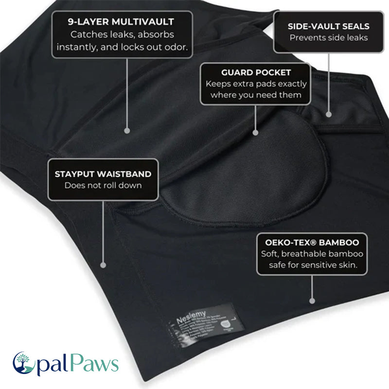 🎋Opalpaws Men’s Washable Incontinence Boxer Briefs